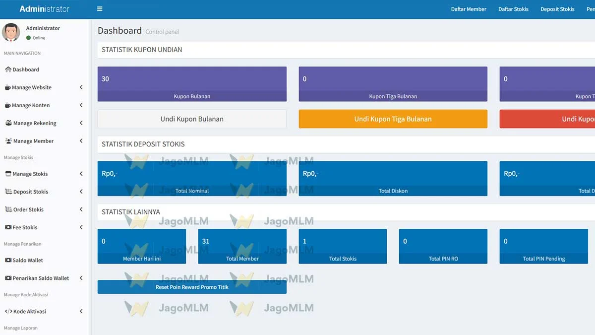 jasa website mlm afiliasi adminsitratos
